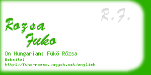 rozsa fuko business card
