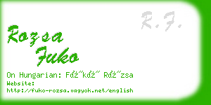 rozsa fuko business card